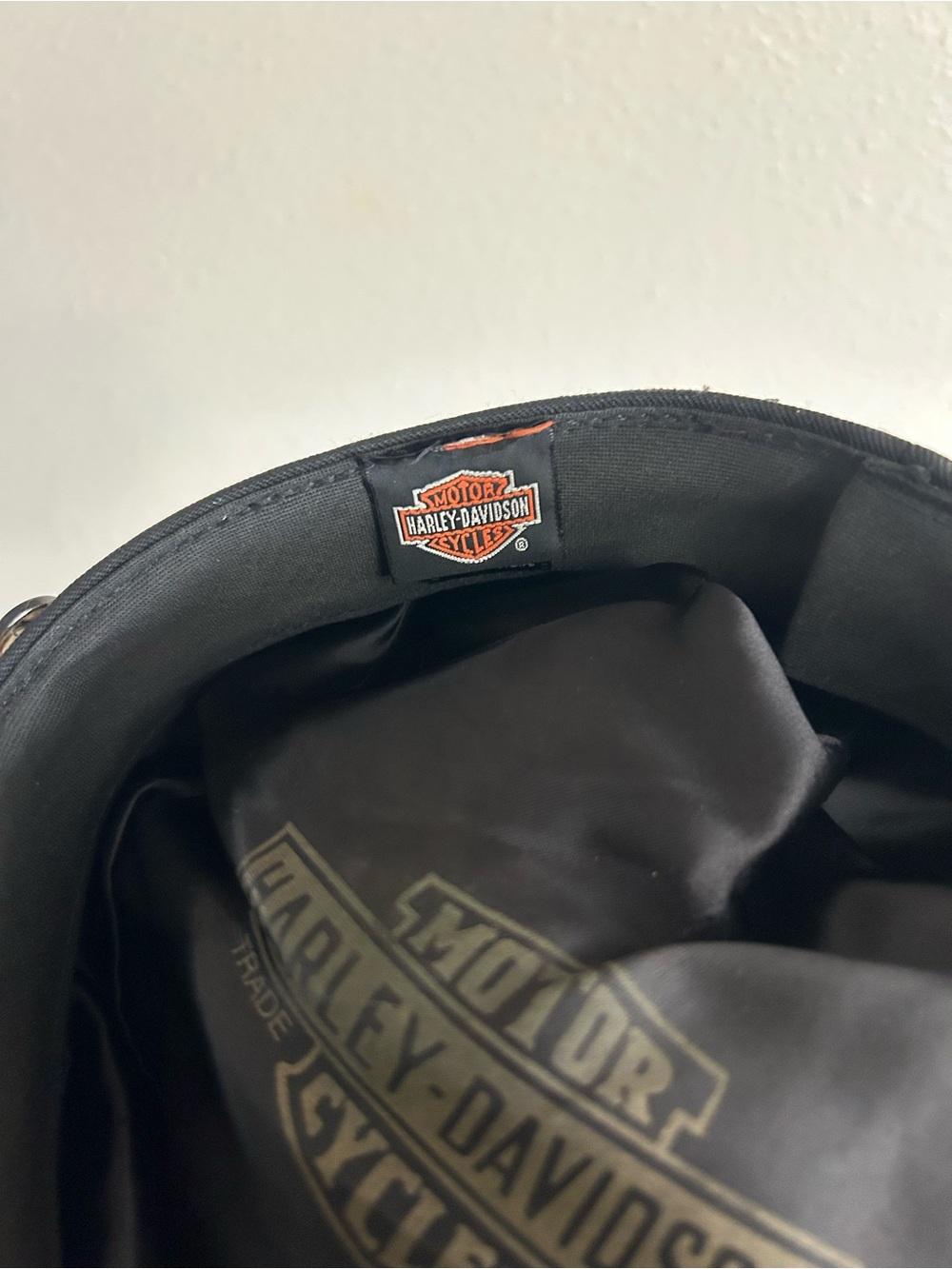 Vintage Harley Davidson Captains Hat Motorcycle Wool Cap Size L - Picture 9 of 10